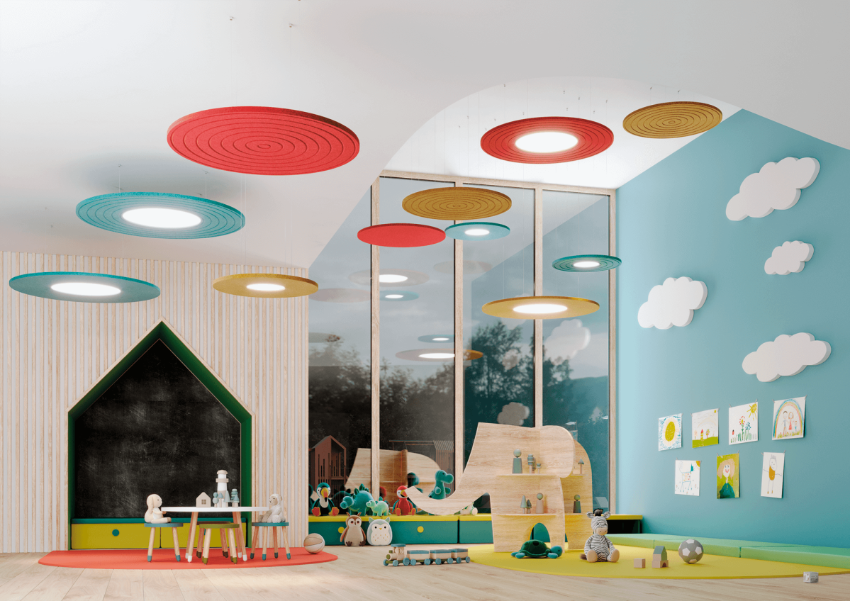 Improving the lighting and reducing the noise in a nursery: Akuslim by Ledixa.