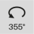 Rotation : 355° 355°