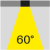 Faisceau : 60° 60°