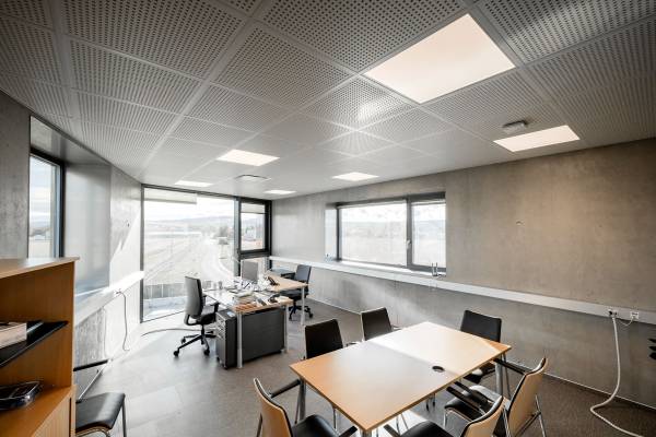 luminaire slimy encastré plafond, dim. 600 x 600 cm, éclairage des bureau d'administration